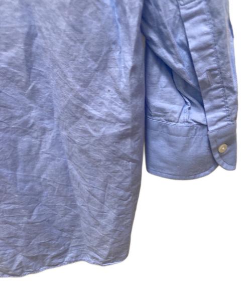 Aquascutum（アクアスキュータム）Aquascutum (アクアスキュータム) BDリネンシャツ ブルー サイズ:43-84の古着・服飾アイテム