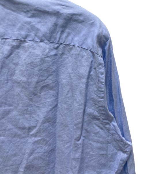 Aquascutum（アクアスキュータム）Aquascutum (アクアスキュータム) BDリネンシャツ ブルー サイズ:43-84の古着・服飾アイテム