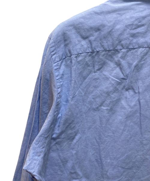 Aquascutum（アクアスキュータム）Aquascutum (アクアスキュータム) BDリネンシャツ ブルー サイズ:43-84の古着・服飾アイテム