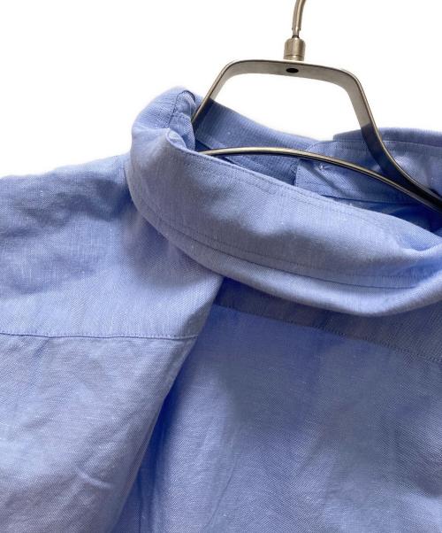 Aquascutum（アクアスキュータム）Aquascutum (アクアスキュータム) BDリネンシャツ ブルー サイズ:43-84の古着・服飾アイテム
