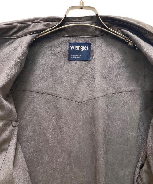 Wrangler（ラングラー）Wrangler (ラングラー) フェイクレザーウエスタンシャツジャケット ブラウン サイズ:M 未使用品の古着・服飾アイテム