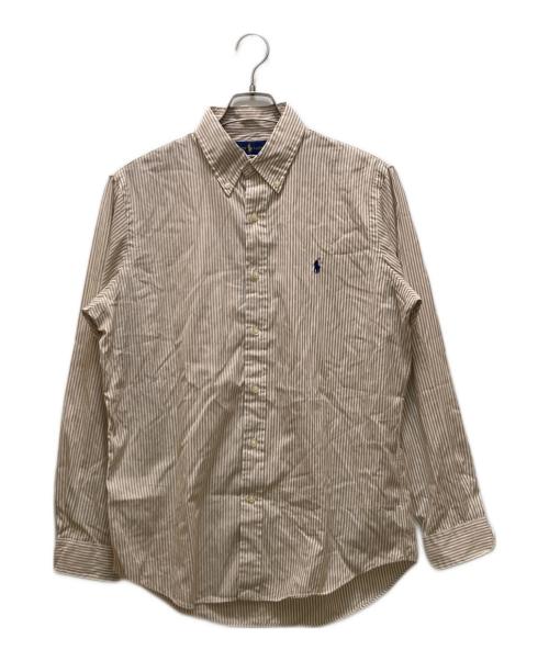 RALPH LAUREN（ラルフローレン）RALPH LAUREN (ラルフローレン) ストライプBDシャツ ベージュ サイズ:Mの古着・服飾アイテム