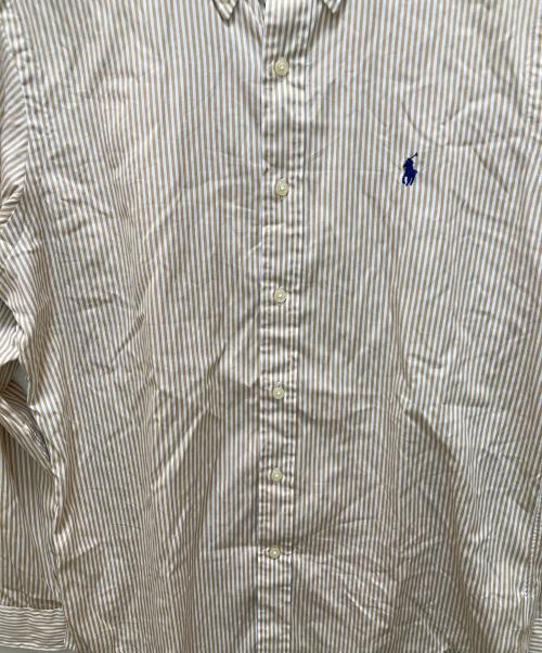 RALPH LAUREN（ラルフローレン）RALPH LAUREN (ラルフローレン) ストライプBDシャツ ベージュ サイズ:Mの古着・服飾アイテム