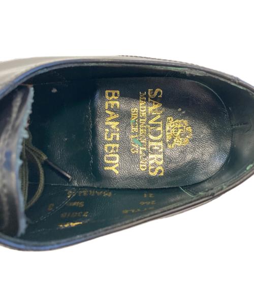 SANDERS（サンダース）SANDERS (サンダース) BEAMS BOY (ビームスボーイ) 別注Uチップミリタリーダービーシューズ / SANDERS Military BEAMS BOYDERBY ブラック サイズ:3の古着・服飾アイテム