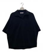 TIGHTBOOTH PRODUCTIONタイトブースプロダクション）の古着「JERSEY OPEN POLO」｜ブラック