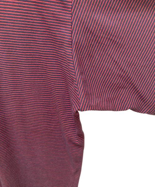 TIGHTBOOTH PRODUCTION（タイトブースプロダクション）TIGHTBOOTH PRODUCTION (タイトブースプロダクション) STRIPE POLO SHIRT ブラック×レッド サイズ:XLの古着・服飾アイテム