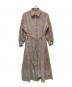 ne quittez pas（ヌキテパ）の古着「Crimp Cotton Patch Work Shirts Dress」｜ベージュ