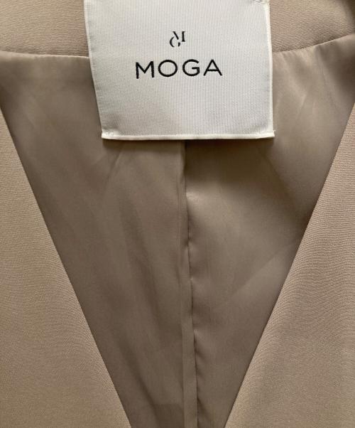 MOGA（モガ）MOGA (モガ) ノーカラージャケット ベージュ サイズ:2の古着・服飾アイテム