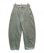 ZARA×Harry Lambertザラ×ハリー・ランバート）の古着「バルーンスリープフィットデニムパンツ」｜グリーン