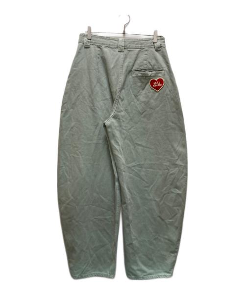 ZARA（ザラ）ZARA (ザラ) harry lambert (ハリー・ランバート) バルーンスリープフィットデニムパンツ グリーン サイズ:40の古着・服飾アイテム