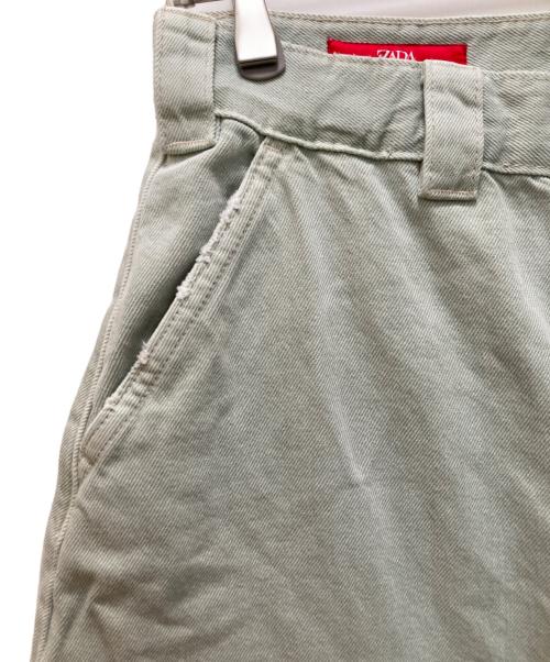 ZARA（ザラ）ZARA (ザラ) harry lambert (ハリー・ランバート) バルーンスリープフィットデニムパンツ グリーン サイズ:40の古着・服飾アイテム