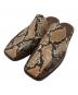 WALES BONNER（ウェールズボナー）の古着「BEIGE PANELED MULES」｜ブラウン