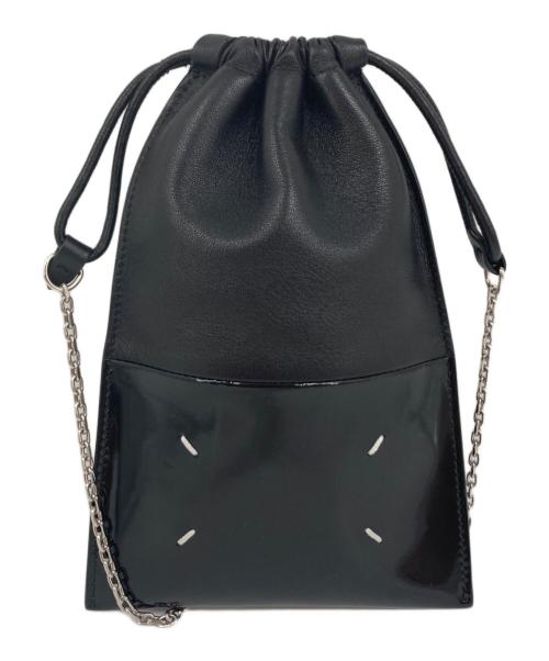 Maison Margiela（メゾンマルジェラ）Maison Margiela (メゾンマルジェラ) ドローストリングスマートフォンケース ブラックの古着・服飾アイテム