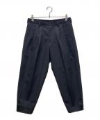 KOLORカラー）の古着「ウールサージタックパンツ」｜グレー