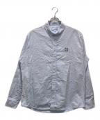 maison kitsuneメゾンキツネ）の古着「コントアー フォックスヘッド カジュアル BD シャツ」｜ブルー