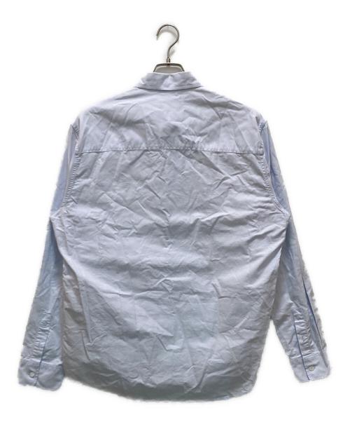 maison kitsune（メゾンキツネ）MAISON KITSUNE (メゾンキツネ) コントアー フォックスヘッド カジュアル BD シャツ ブルー サイズ:XLの古着・服飾アイテム