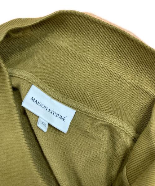 maison kitsune（メゾンキツネ）maison kitsune (メゾンキツネ) ボールド フォックスヘッド パッチ コンフォート ポロシャツ カーキ サイズ:XXLの古着・服飾アイテム