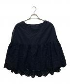BEARDSLEYビアズリー）の古着「レースポンチョブラウス」｜ブラック