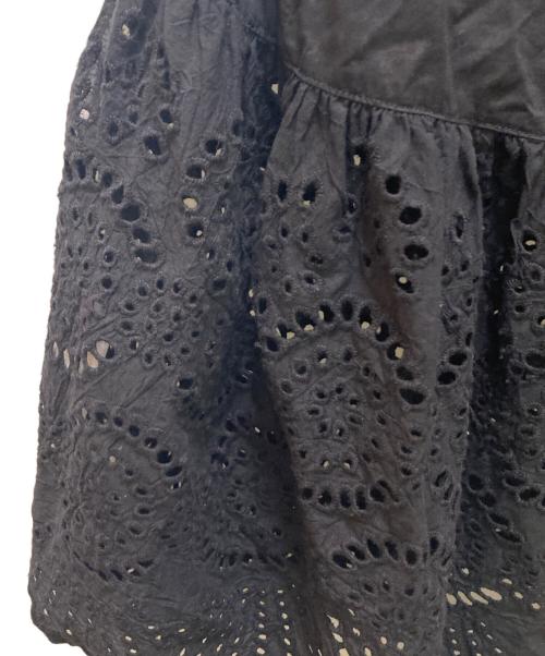 BEARDSLEY（ビアズリー）BEARDSLEY (ビアズリー) レースポンチョブラウス ブラック サイズ:FREEの古着・服飾アイテム