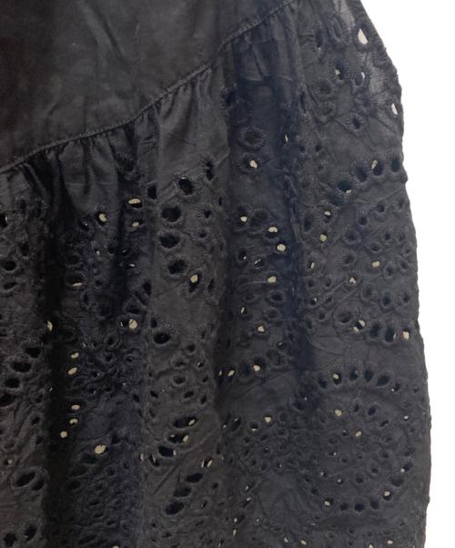 BEARDSLEY（ビアズリー）BEARDSLEY (ビアズリー) レースポンチョブラウス ブラック サイズ:FREEの古着・服飾アイテム