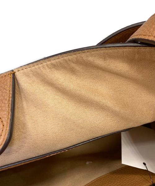 Kate Spade（ケイトスペード）Kate Spade (ケイトスペード) ノットラージ ペブルレザー ショルダー トートバッグ ブラウンの古着・服飾アイテム