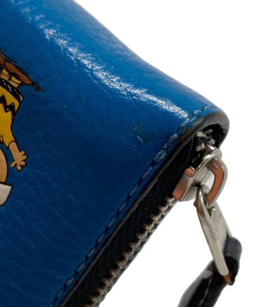 COACH（コーチ）COACH (コーチ) PEANUTS (ピーナッツ) コラボペブルレザーコインケース ブルーの古着・服飾アイテム