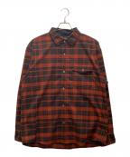 THE NORTH FACEザ ノース フェイス）の古着「ロングスリーブストレッチフランネルシャツ」｜オレンジ