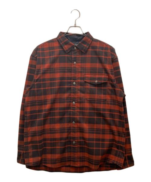 THE NORTH FACE（ザ ノース フェイス）THE NORTH FACE (ザ ノース フェイス) ロングスリーブストレッチフランネルシャツ オレンジ サイズ:XLの古着・服飾アイテム