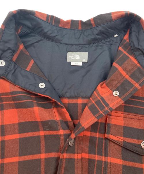 THE NORTH FACE（ザ ノース フェイス）THE NORTH FACE (ザ ノース フェイス) ロングスリーブストレッチフランネルシャツ オレンジ サイズ:XLの古着・服飾アイテム