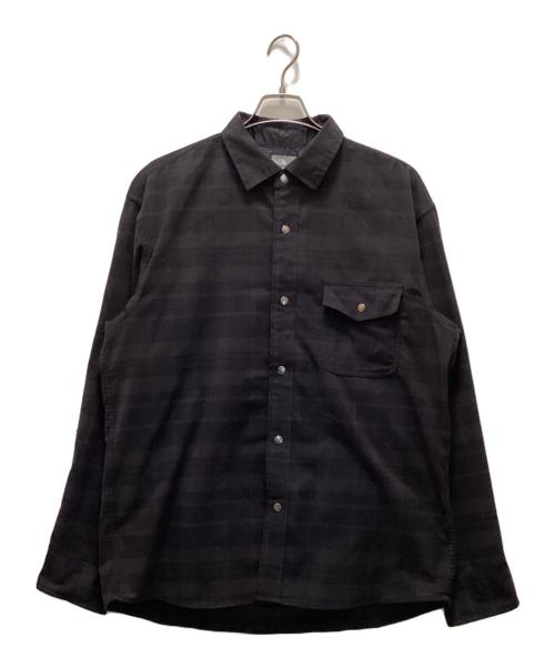 THE NORTH FACE（ザ ノース フェイス）THE NORTH FACE (ザ ノース フェイス) ロングスリーブストレッチフランネルシャツ ブラック サイズ:XLの古着・服飾アイテム