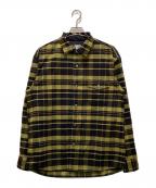 THE NORTH FACEザ ノース フェイス）の古着「ロングスリーブストレッチフランネルシャツ」｜イエロー
