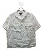 NIGEL CABOURNナイジェルケーボン）の古着「オープンカラーシャツ リネンツイル」｜ホワイト
