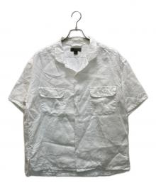 NIGEL CABOURN（ナイジェルケーボン）の古着「オープンカラーシャツ リネンツイル」｜ホワイト
