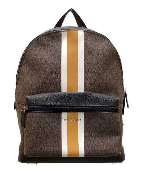MICHAEL KORS（マイケル・コース）MICHAEL KORS (マイケルコース) シグネチャー ラインデザインリュック ブラウンの古着・服飾アイテム