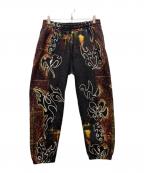 SUPREMEシュプリーム）の古着「イースト ブロード ウェイ 総柄スウェットパンツ」｜ブラック