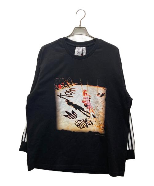 adidas（アディダス）adidas (アディダス) KORN (コーン) コラボグラフィックカットソー ブラック サイズ:2XLの古着・服飾アイテム