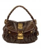 MIU MIUミュウミュウ）の古着「マトラッセ 2WAYワンショルダーバッグ」｜ブラウン