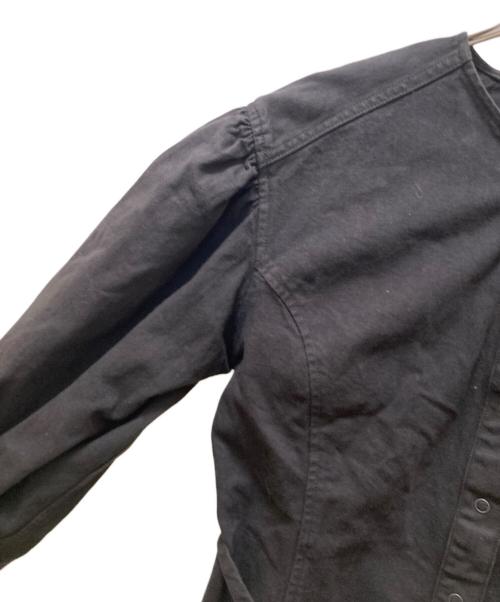 Col Pierrot（コルピエロ）Col Pierrot (コルピエロ) ボリュームスリーブデニムブラウス ブラック サイズ:FREEの古着・服飾アイテム