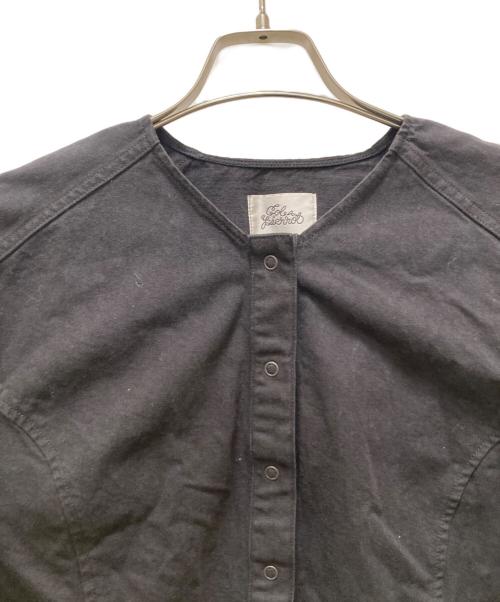 Col Pierrot（コルピエロ）Col Pierrot (コルピエロ) ボリュームスリーブデニムブラウス ブラック サイズ:FREEの古着・服飾アイテム