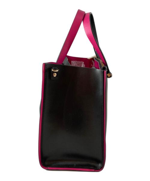 Kate Spade（ケイトスペード）Kate Spade (ケイトスペード) 2WAYトートバッグ ブラック×ピンクの古着・服飾アイテム