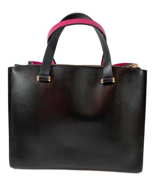 Kate Spade（ケイトスペード）Kate Spade (ケイトスペード) 2WAYトートバッグ ブラック×ピンクの古着・服飾アイテム