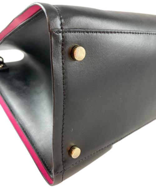 Kate Spade（ケイトスペード）Kate Spade (ケイトスペード) 2WAYトートバッグ ブラック×ピンクの古着・服飾アイテム
