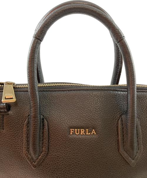 FURLA（フルラ）FURLA (フルラ) 2WAYレザーハンドバッグ ブラックの古着・服飾アイテム