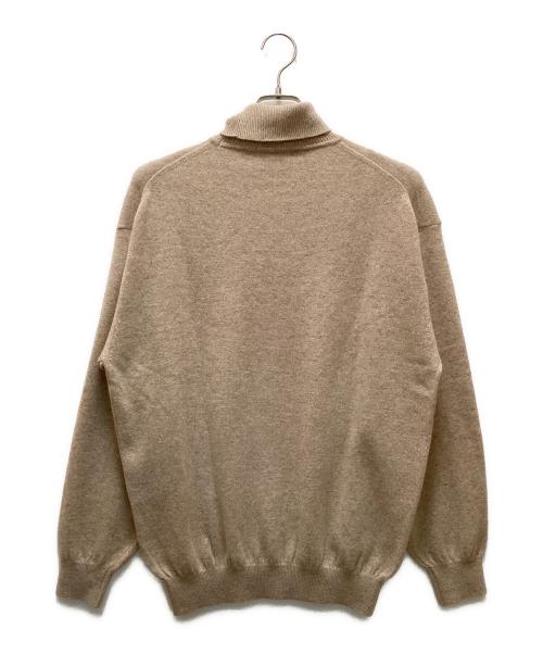 KENZO GOLF（ケンゾー ゴルフ）KENZO GOLF (ケンゾー ゴルフ) ヴィンテージロゴ刺繍カシミヤタートルネックニット ベージュ サイズ:4の古着・服飾アイテム