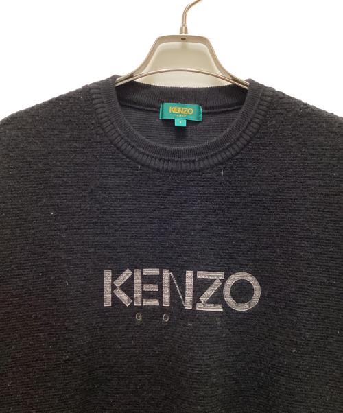 KENZO GOLF（ケンゾー ゴルフ）KENZO GOLF (ケンゾー ゴルフ) ヴィンテージロゴニット ブラック×グレー サイズ:4の古着・服飾アイテム