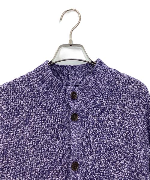 Paul Stuart（ポールスチュアート）Paul Stuart (ポールスチュアート) スタンドカラーカーディガン ブルー サイズ:LLの古着・服飾アイテム