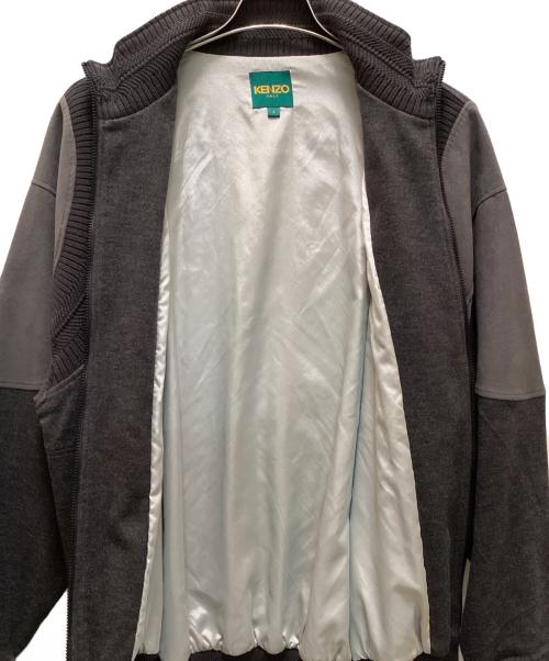 KENZO GOLF（ケンゾー ゴルフ）KENZO GOLF (ケンゾー ゴルフ) ヴィンテージニット切替ブルゾン グレー サイズ:4の古着・服飾アイテム