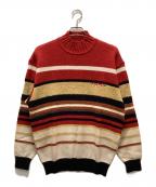 KENZO GOLFケンゾー ゴルフ）の古着「ヴィンテージマルチボーダーニット」｜レッド