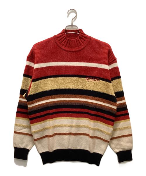 KENZO GOLF（ケンゾー ゴルフ）KENZO GOLF (ケンゾー ゴルフ) ヴィンテージマルチボーダーニット レッド サイズ:4の古着・服飾アイテム