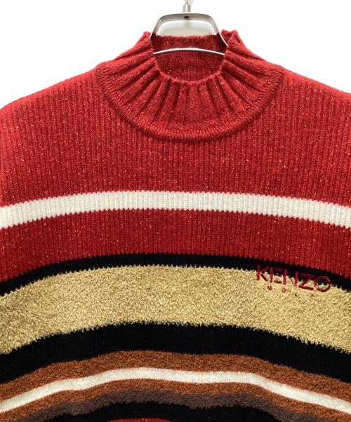 KENZO GOLF（ケンゾー ゴルフ）KENZO GOLF (ケンゾー ゴルフ) ヴィンテージマルチボーダーニット レッド サイズ:4の古着・服飾アイテム